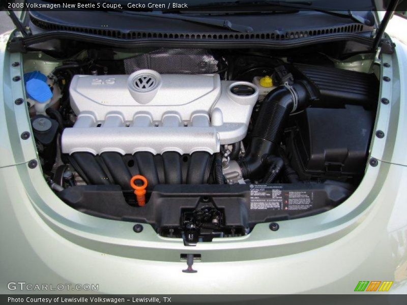 Gecko Green / Black 2008 Volkswagen New Beetle S Coupe