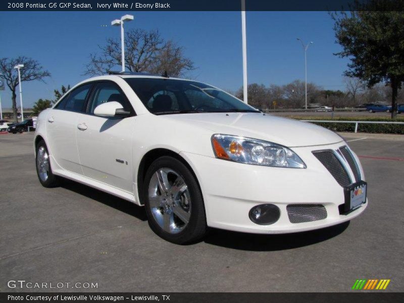 Ivory White / Ebony Black 2008 Pontiac G6 GXP Sedan