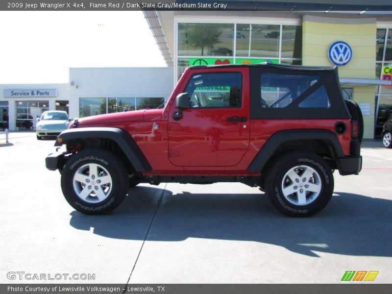 Flame Red / Dark Slate Gray/Medium Slate Gray 2009 Jeep Wrangler X 4x4