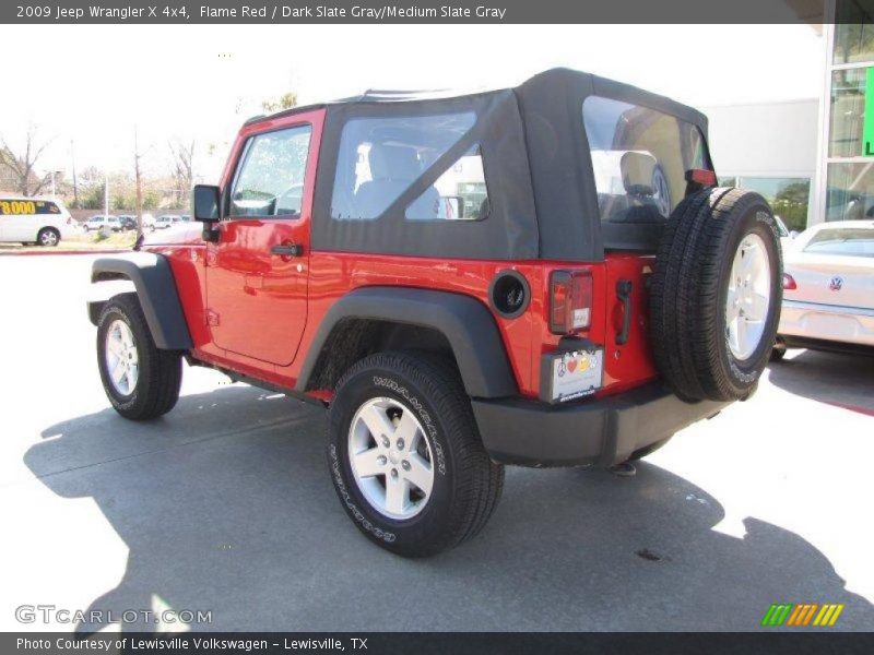 Flame Red / Dark Slate Gray/Medium Slate Gray 2009 Jeep Wrangler X 4x4