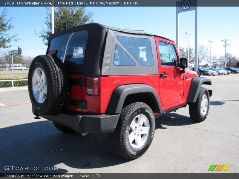 Flame Red / Dark Slate Gray/Medium Slate Gray 2009 Jeep Wrangler X 4x4