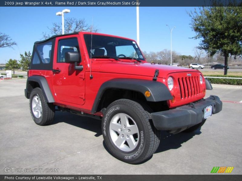 Flame Red / Dark Slate Gray/Medium Slate Gray 2009 Jeep Wrangler X 4x4