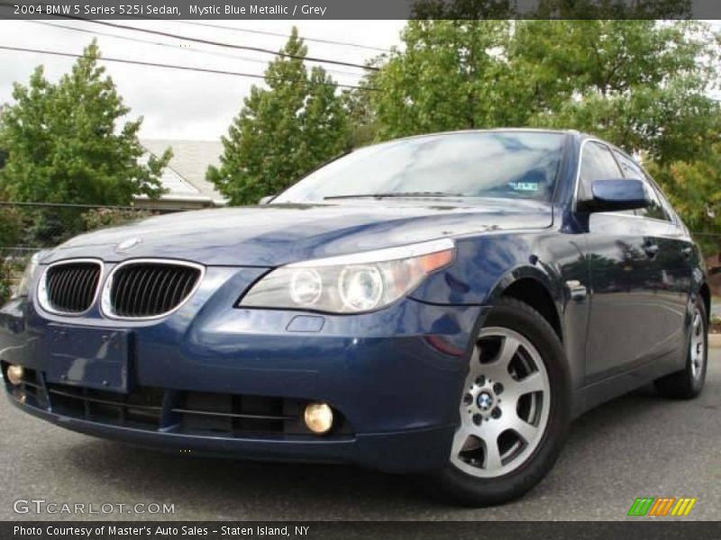 Mystic Blue Metallic / Grey 2004 BMW 5 Series 525i Sedan