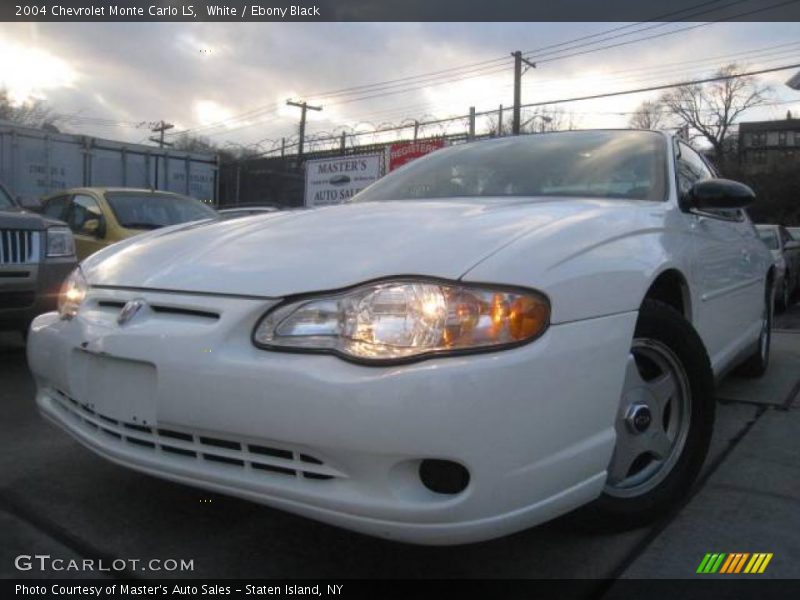 White / Ebony Black 2004 Chevrolet Monte Carlo LS