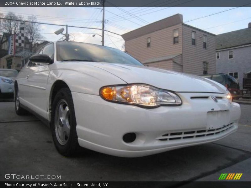 White / Ebony Black 2004 Chevrolet Monte Carlo LS