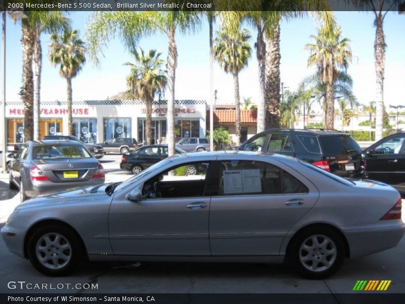 Brilliant Silver Metallic / Charcoal 2002 Mercedes-Benz S 500 Sedan