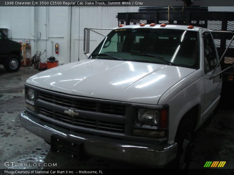 Summit White / Gray 1998 Chevrolet C/K 3500 C3500 Regular Cab Stake Truck
