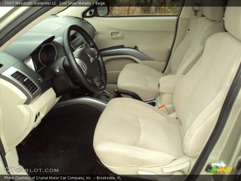 Cool Silver Metallic / Beige 2007 Mitsubishi Outlander LS