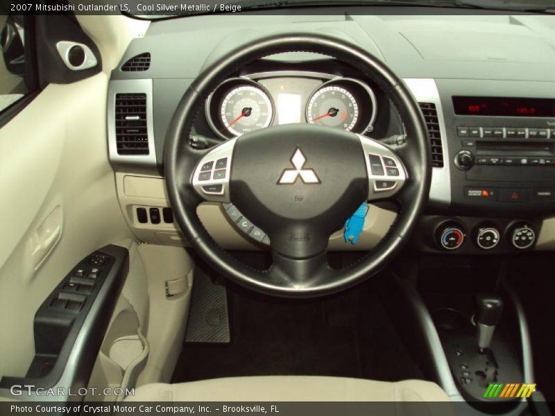 Cool Silver Metallic / Beige 2007 Mitsubishi Outlander LS