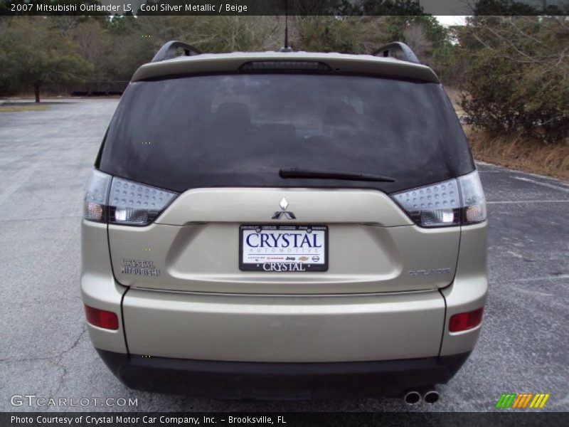 Cool Silver Metallic / Beige 2007 Mitsubishi Outlander LS