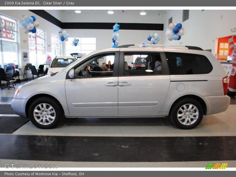 Clear Silver / Gray 2009 Kia Sedona EX