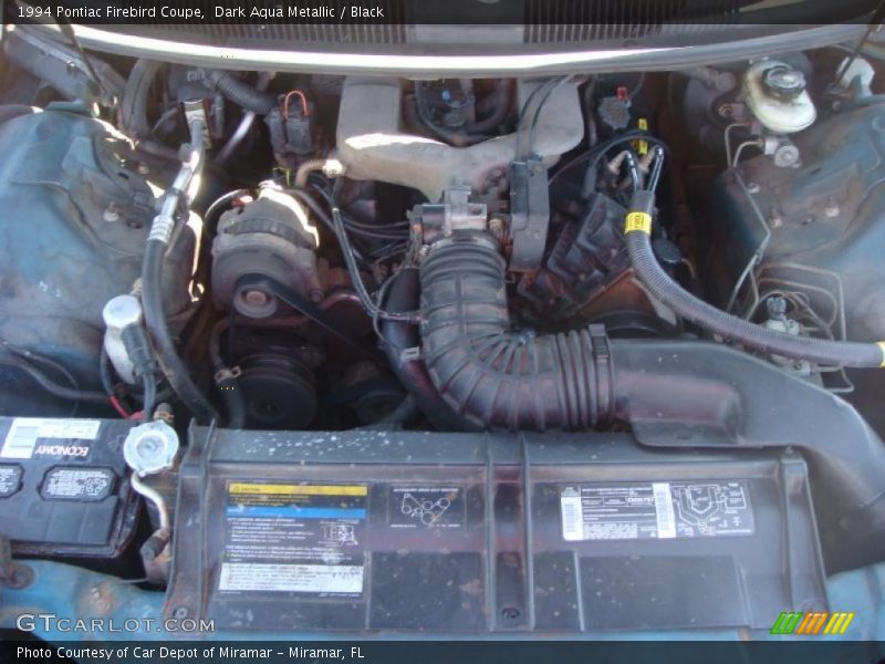 Dark Aqua Metallic / Black 1994 Pontiac Firebird Coupe