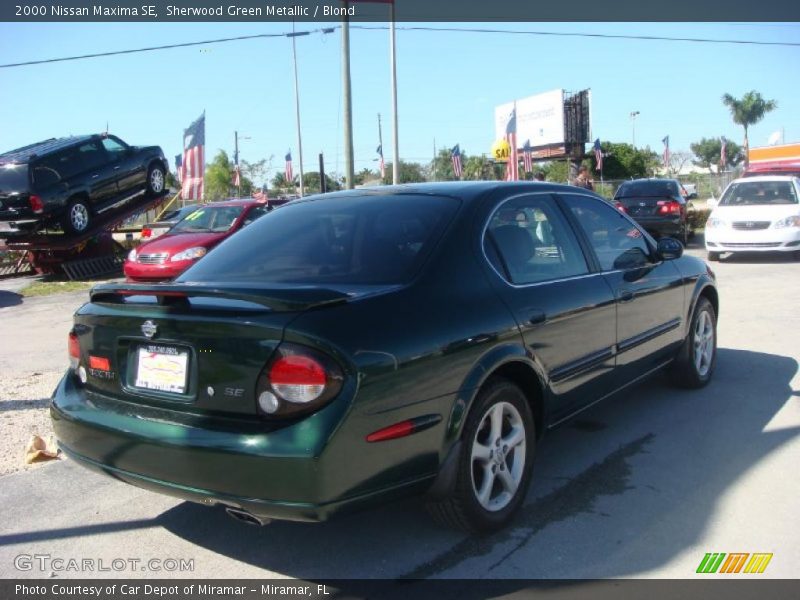 Sherwood Green Metallic / Blond 2000 Nissan Maxima SE