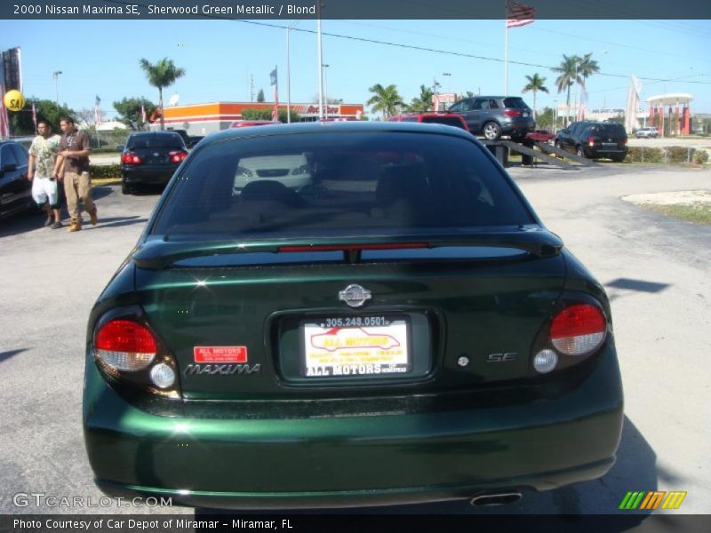 Sherwood Green Metallic / Blond 2000 Nissan Maxima SE