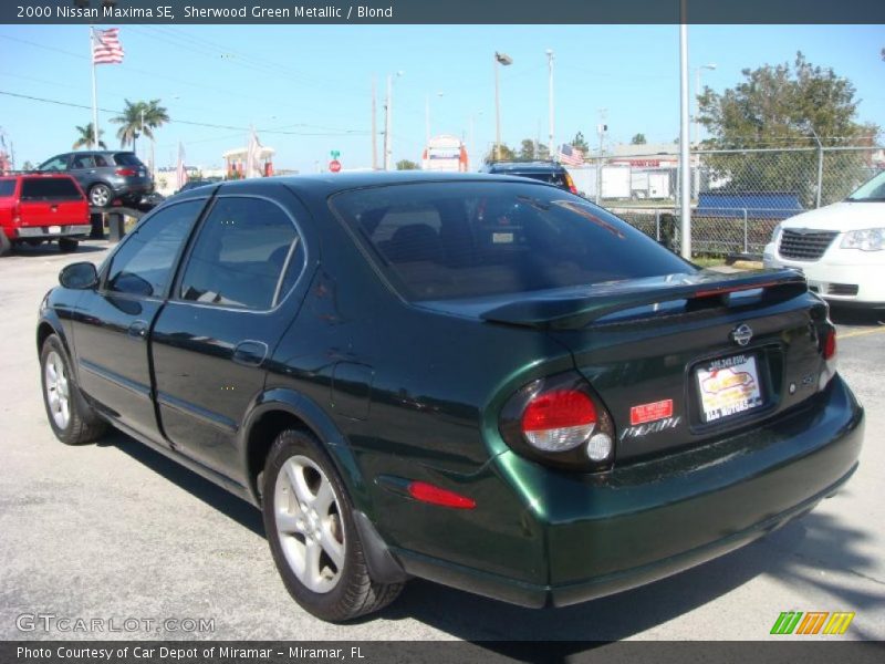 Sherwood Green Metallic / Blond 2000 Nissan Maxima SE