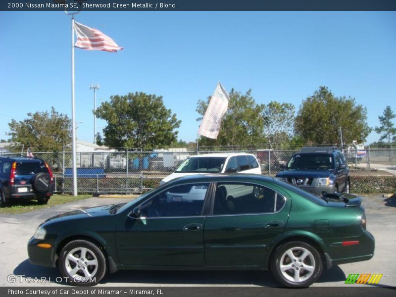 Sherwood Green Metallic / Blond 2000 Nissan Maxima SE