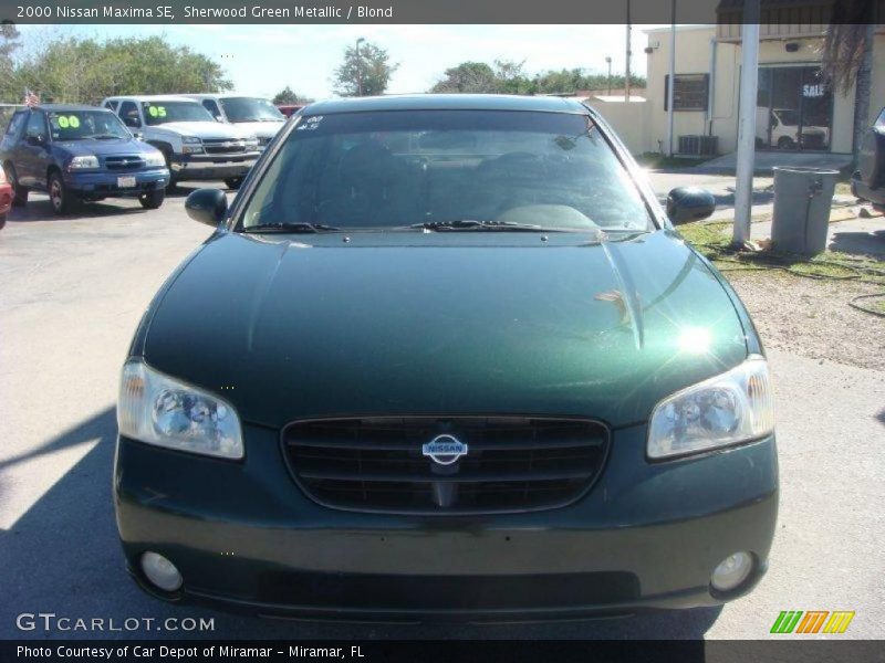 Sherwood Green Metallic / Blond 2000 Nissan Maxima SE
