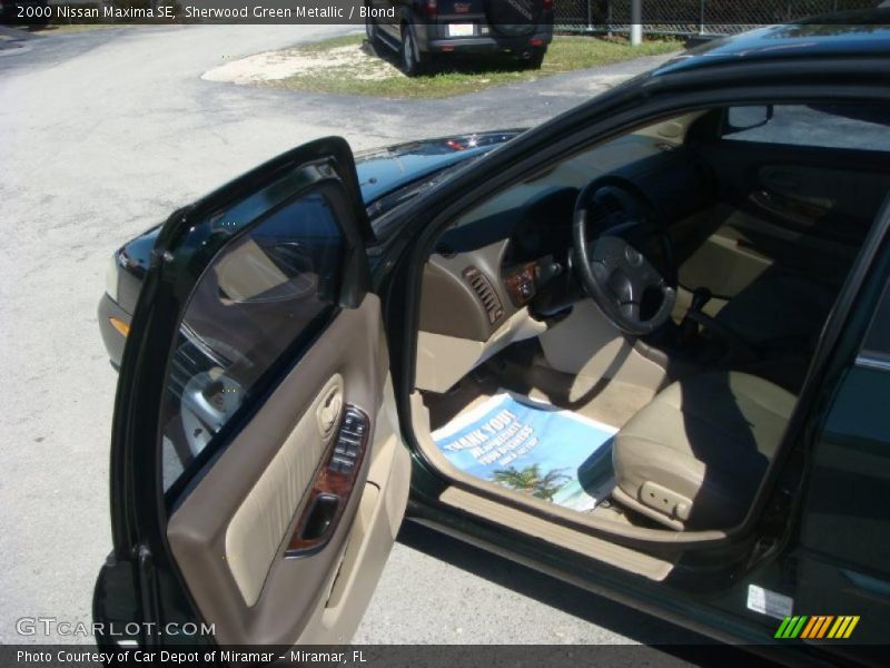 Sherwood Green Metallic / Blond 2000 Nissan Maxima SE