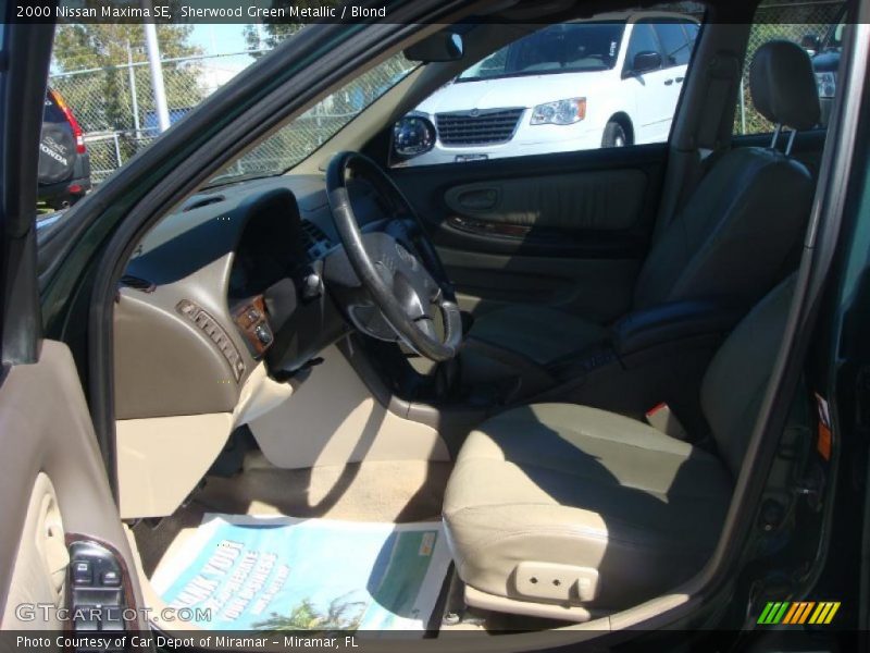 Sherwood Green Metallic / Blond 2000 Nissan Maxima SE