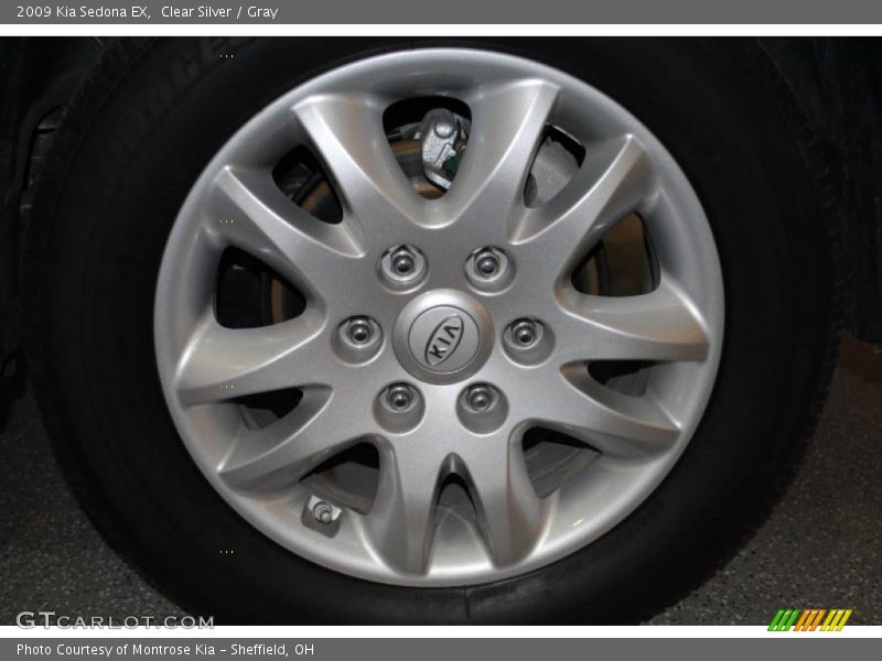 Clear Silver / Gray 2009 Kia Sedona EX