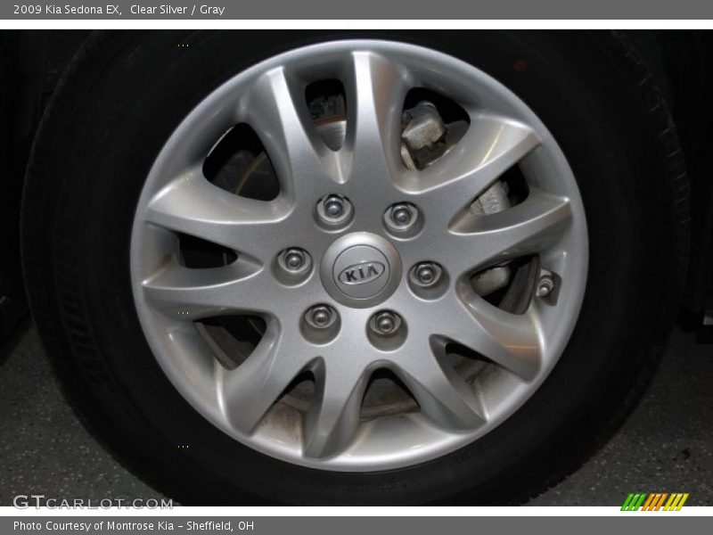 Clear Silver / Gray 2009 Kia Sedona EX