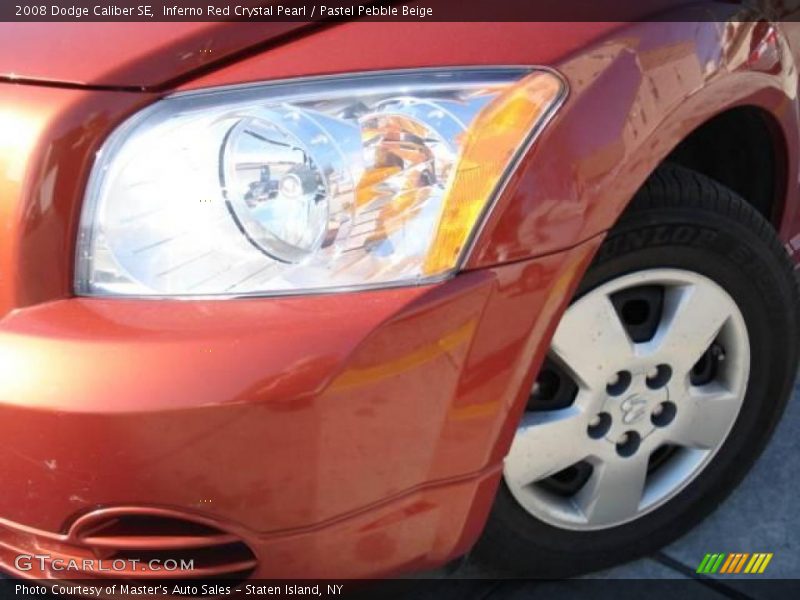 Inferno Red Crystal Pearl / Pastel Pebble Beige 2008 Dodge Caliber SE