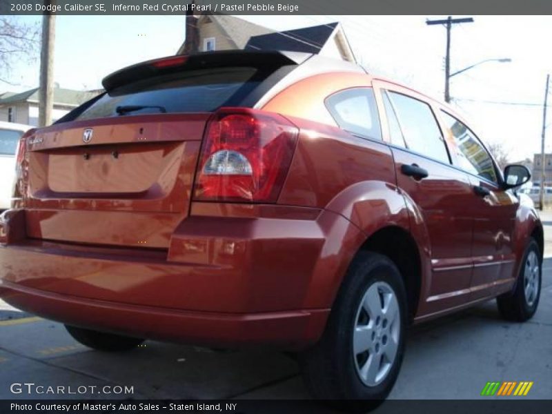 Inferno Red Crystal Pearl / Pastel Pebble Beige 2008 Dodge Caliber SE