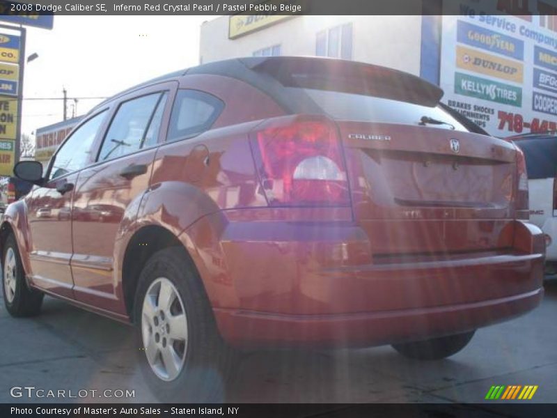 Inferno Red Crystal Pearl / Pastel Pebble Beige 2008 Dodge Caliber SE