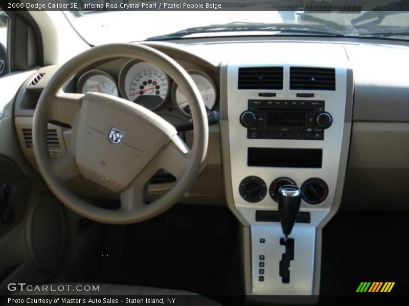 Inferno Red Crystal Pearl / Pastel Pebble Beige 2008 Dodge Caliber SE