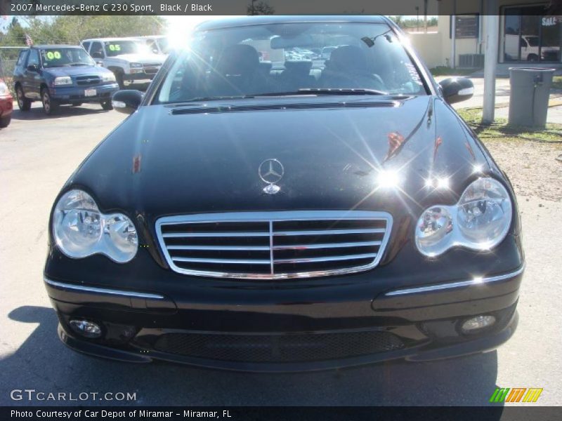 Black / Black 2007 Mercedes-Benz C 230 Sport