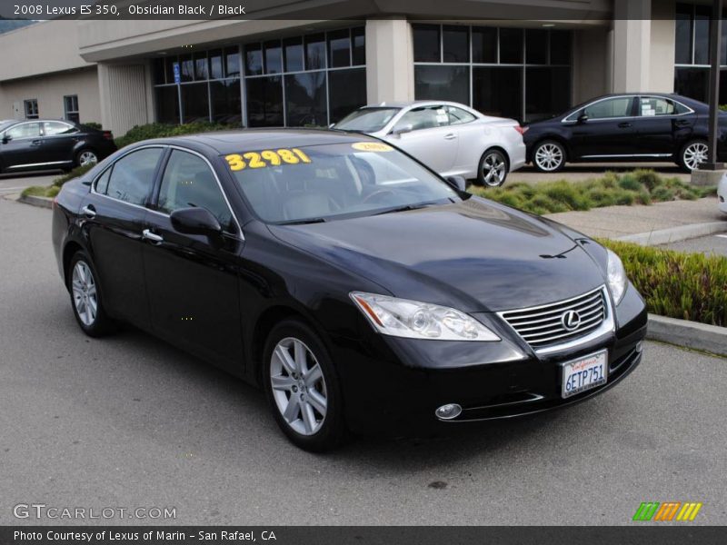 Obsidian Black / Black 2008 Lexus ES 350