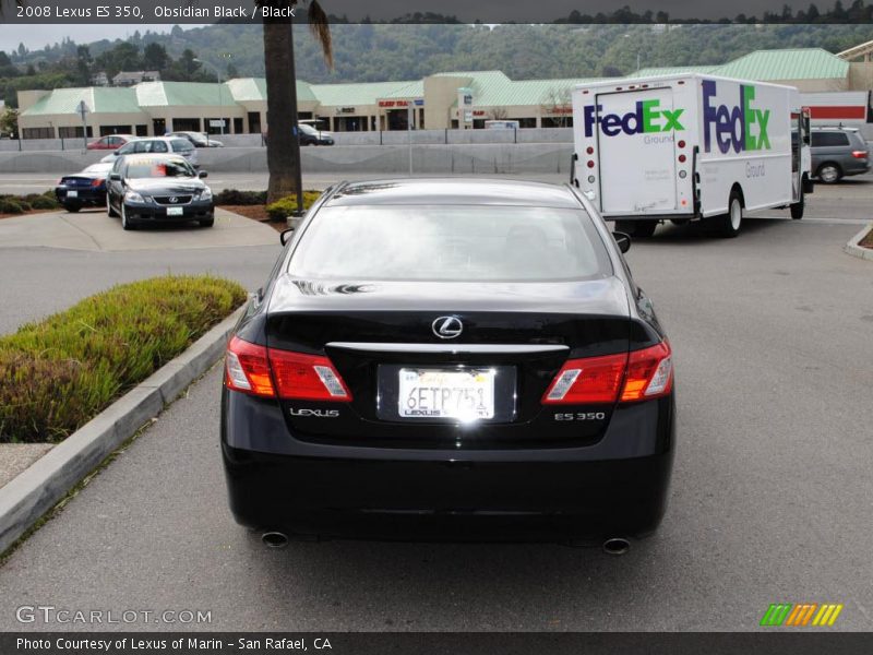 Obsidian Black / Black 2008 Lexus ES 350