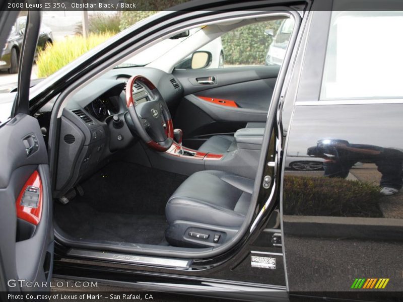 Obsidian Black / Black 2008 Lexus ES 350