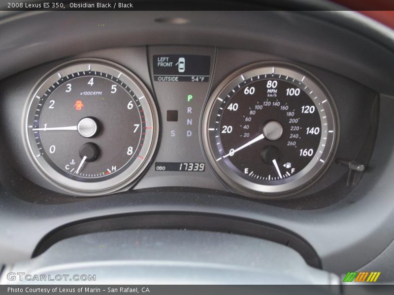 Obsidian Black / Black 2008 Lexus ES 350