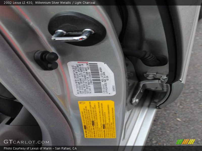 Millennium Silver Metallic / Light Charcoal 2002 Lexus LS 430