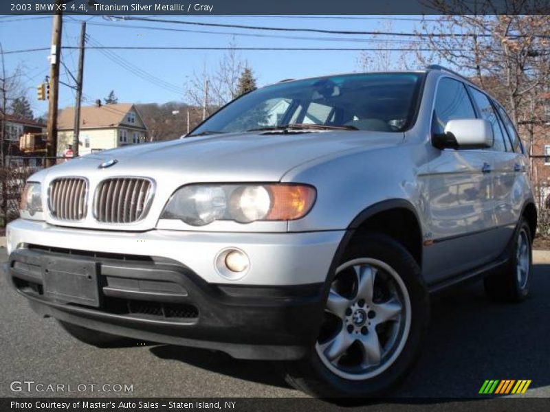 Titanium Silver Metallic / Gray 2003 BMW X5 4.4i