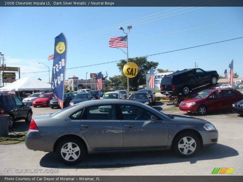 Dark Silver Metallic / Neutral Beige 2008 Chevrolet Impala LS