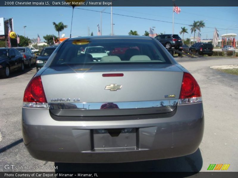 Dark Silver Metallic / Neutral Beige 2008 Chevrolet Impala LS