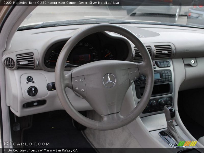 Desert Silver Metallic / Java 2002 Mercedes-Benz C 230 Kompressor Coupe