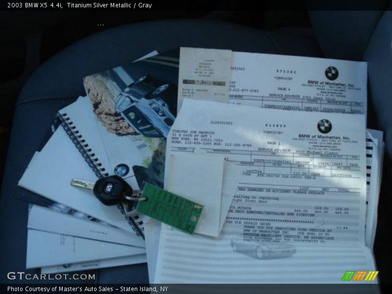 Titanium Silver Metallic / Gray 2003 BMW X5 4.4i
