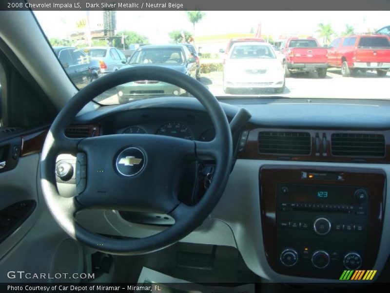 Dark Silver Metallic / Neutral Beige 2008 Chevrolet Impala LS