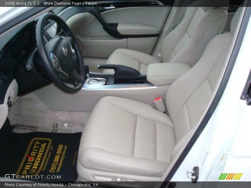 White Diamond Pearl / Taupe 2008 Acura TL 3.2