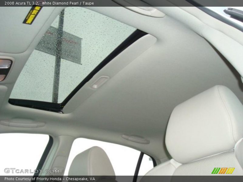 White Diamond Pearl / Taupe 2008 Acura TL 3.2