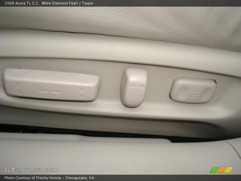 White Diamond Pearl / Taupe 2008 Acura TL 3.2