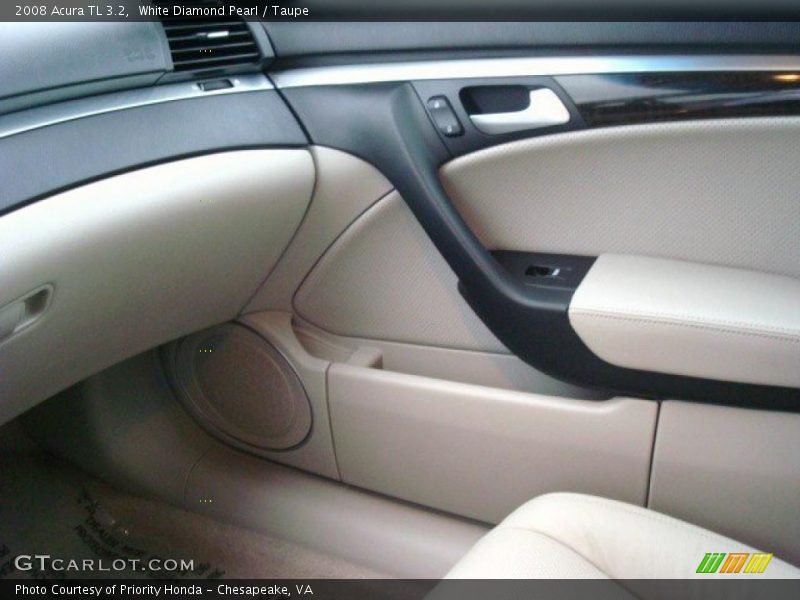 White Diamond Pearl / Taupe 2008 Acura TL 3.2