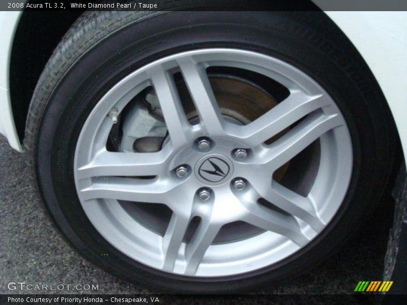 White Diamond Pearl / Taupe 2008 Acura TL 3.2