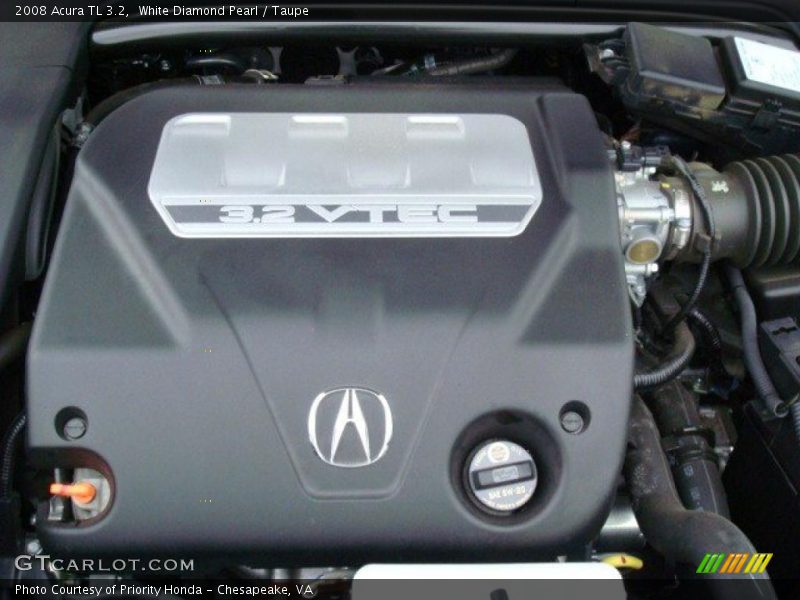 White Diamond Pearl / Taupe 2008 Acura TL 3.2