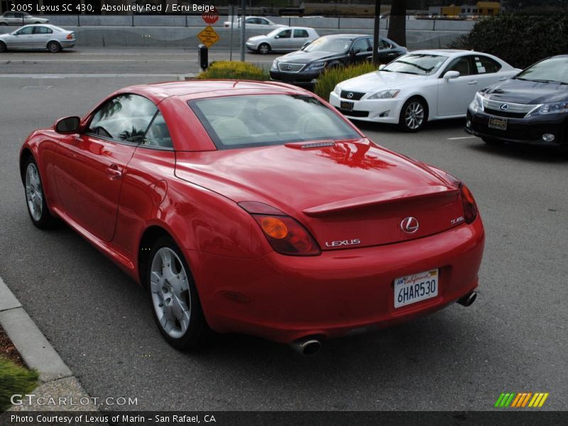 Absolutely Red / Ecru Beige 2005 Lexus SC 430