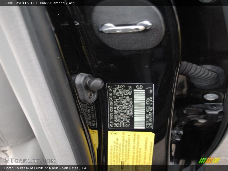 Black Diamond / Ash 2006 Lexus ES 330