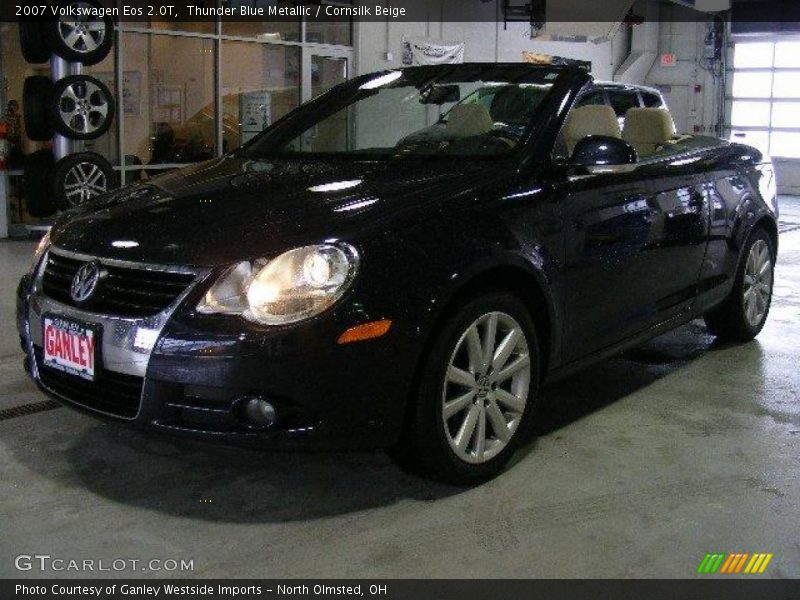 Thunder Blue Metallic / Cornsilk Beige 2007 Volkswagen Eos 2.0T
